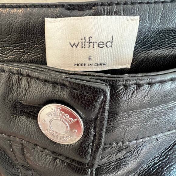 Aritzia Wilfred The Melina™ Vegan High Rise Leather Pants Black | Size 6 - Picture 6 of 8